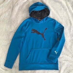 Boys Blue Puma Hoodie (Size L, 14-16)